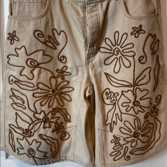Free People We The Free Beige Shorts Sz 33 - Picture 4 of 6